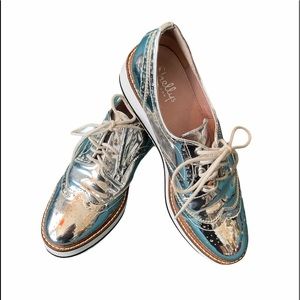 Shelly’s London Silver EVA Platform Emma Shoes 39